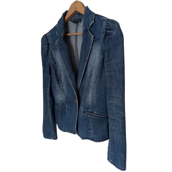 INC 💙 》Denim Blazer Jacket - Picture 4 of 15